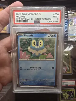 2024 POKEMON OBF EN-OBSIDIAN FLAMES #056 FROAKIE PSA 9 - Image 1