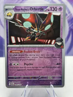 Team Rocket’s Orbeetle 089/182 Reverse Holo Destined Rivals Pokemon Near Mint NM - Image 1