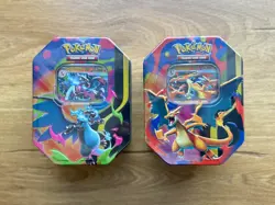 Pokemon TCG: Mega Charizard X and Y Tins Sealed 2026 - Set of 2 - IN-STOCK - Image 1