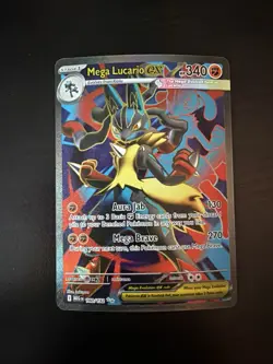 Pokemon Mega Lucario EX Holo Ultra Rare Card 160/132 Me01: Mega Evolution - Image 1