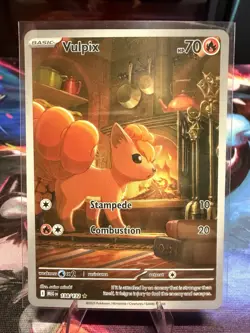 Pokemon Vulpix 70HP 138/132 Me01 Mega Evolution Illustration Rare Holo Card - Image 1