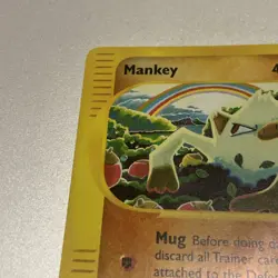 Pokemon Card - Mankey Aquapolis 92/147 Common Reverse Holo - Image 2