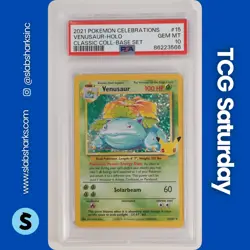 2021 POKEMON SWORD & SHIELD CELEBRATIONS VENUSAUR CLASSIC COLLECTION PSA 10 - Image 1