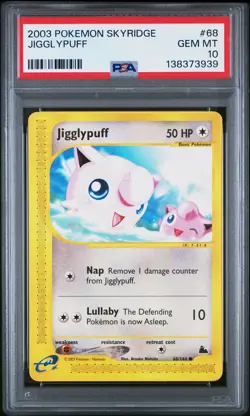 2003 POKEMON SKYRIDGE #68 JIGGLYPUFF PSA 10 - Image 1