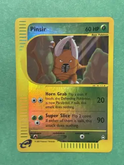 Pinsir 101/147 Aquapolis Reverse Holo eReader Pokemon TCG LP - Image 2