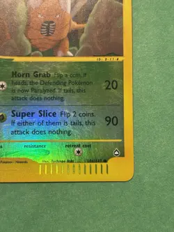 Pinsir 101/147 Aquapolis Reverse Holo eReader Pokemon TCG LP - Image 3