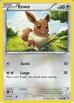 Eevee 63/98 XY - Ancient Origins Common Normal MP Pokemon TCG - Image 1