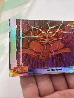 1999 Topps Mewtwo Strikes Back Rainbow Foil Blue Logo #2 Awakenings NM - Image 2