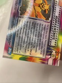 1999 Topps Mewtwo Strikes Back Rainbow Foil Blue Logo #2 Awakenings NM - Image 5