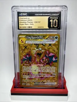 Pokemon TCG Charizard EX 228/197 Obsidian Flames 2023 HR Holo CGC Pristine 10 - Image 1