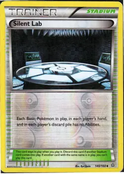 Pokemon Silent Lab 140/160 XY-Primal Clash Uncommon Reverse Holo Stadium 2015 - Image 1
