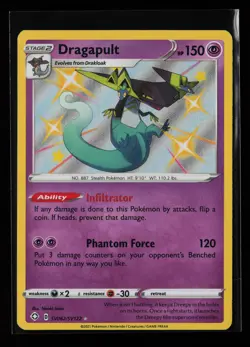 Dragapult SV062/SV122 Shiny Holo Rare Shining Fates: Shiny Vault Pokemon Card - Image 1