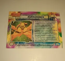 1999 Topps Pokemon Movie Edition Mewtwo Strikes Back Awakenings RAINBOW FOIL - Image 2