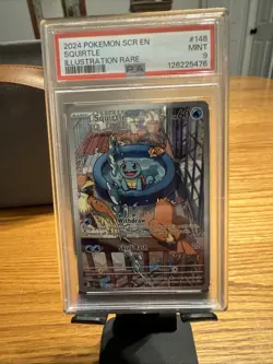 2024 POKEMON SCR EN-STELLAR CROWN ILLUSTRATION RARE #148/142 SQUIRTLE PSA 9 - Image 1