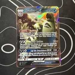 Pokemon Tyranitar GX 121/214 Sun Moon Lost Thunder GMT Holo Rare Fresh Pull TCG - Image 1