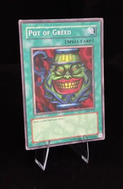 Yu-Gi-Oh! Pot of Greed LOB-119 Legend of Blue Eyes White Dragon Rare - LP+ - Image 3