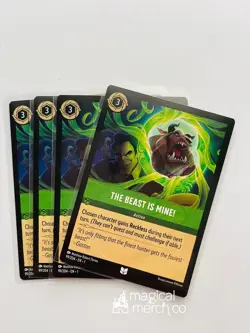 Disney Lorcana The Beast Is Mine 99/204 Uncommon NM Card Regular 4x - Image 1