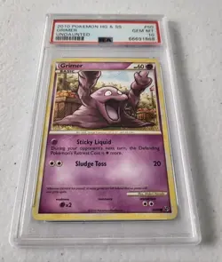 Grimer 50/90 - HGSS Undaunted *PSA 10 - GEM MINT* Vintage Pokemon Card (POP 2) - Image 2