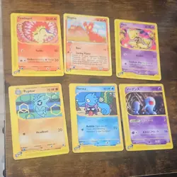 Pokemon TCG Nintendo e-Card Lot Cyndaquil, Slugma, Abra, Pupitar, Horsea - 6 - Image 1