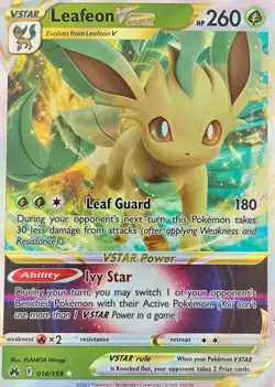 Leafeon VSTAR 014/159 Ultra Rare Crown Zenith Pokemon Card NM - Image 1