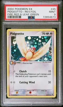 Pokemon Card Pidgeotto 45/112 Reverse Holo Fire Red & Leaf Green PSA 9 MINT - Image 1