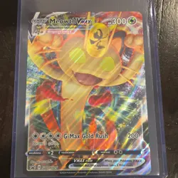 Pokemon Meowth VMAX SWSH005 Jumbo Holo Promo Full Art Oversized Card - Image 1