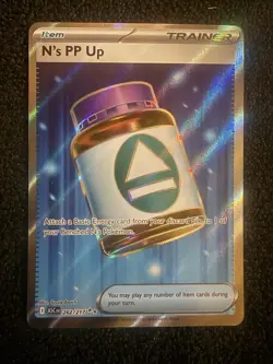 Pokemon N's PP Up Trainer-Item Full Art Foil Rare Card 262/217 - Image 1