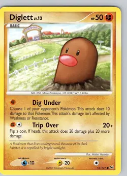 Pokemon TCG Diglett Lv.13 Platinum 72/127 Regular Common Card MP-LP - Image 1