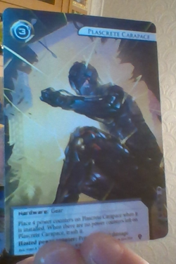 Netrunner LCG Official FFG Plascrete Carapace Alt Art Promo Card - Image 1