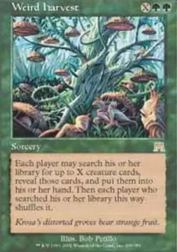 1x Weird Harvest Moderate Play MTG Magic - Kid Icarus - - Image 1