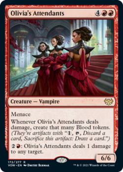 x1 Olivia's Attendants - Foil R MTG Innistrad: Crimson Vow M/NM, English - Image 1