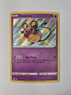 Pokemon TCG Dedenne SV051/SV122 Shiny Vault Shining Fates Holo Rare NM TCG Card - Image 1