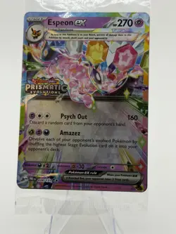 Pokemon Espeon ex Prismatic Evolutions Holo Promo Card 034/131 270HP 2025 - Image 1