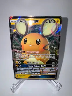 Pokemon Dedenne GX 57/214 Pokemon Sun & Moon Unbroken Bonds Ultra Rare Holo - NM - Image 1