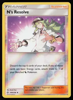 N's Resolve 200/236 Reverse Holofoil Pokemon TCG SM - Cosmic Eclipse MP - Image 1