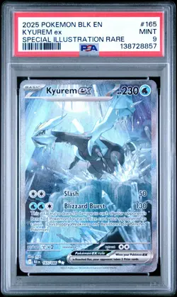 2025 POKEMON BLK EN-BLACK BOLT 165 KYUREM EX SPECIAL ILLUSTRATION RARE - PSA 9 - Image 1