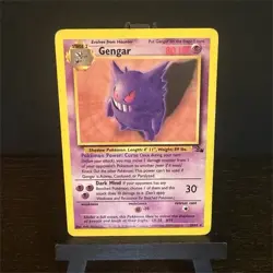 Pokemon Gengar Fossil Rare Stage 2 20/62 80 HP Regular Unlimited English - Image 1