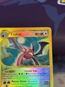 Crobat CRYSTAL 147/144 Skyridge Reverse Holo Secret Rare Pokemon TCG Nintendo HP - Image 3
