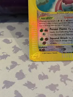 Crobat CRYSTAL 147/144 Skyridge Reverse Holo Secret Rare Pokemon TCG Nintendo HP - Image 5