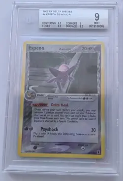 2005 Pokemon EX Delta Species Espeon #4 Holo BGS 9 - Image 1