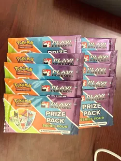 Pokemon Play! Prize Pack Series 4, Lot of 10 Packs. - Image 1