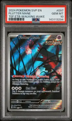 2024 POKEMON SVP EN-SV BLACK STAR PROMO #097 FLUTTER MANE PSA 10 - Image 1