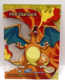 Topps Pokemon 2000 Charizard #06 PC3 TV Animation Edition Fire Bend In Middle - Image 2