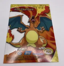 Topps Pokemon 2000 Charizard #06 PC3 TV Animation Edition Fire Bend In Middle - Image 4