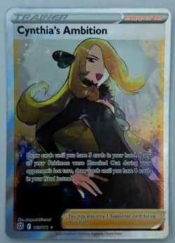 Pokemon TCG-Cynthia's Ambition 169/172 Secret Rare Full Art-Brilliant Stars - Image 1