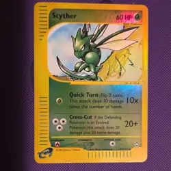 Pokemon TCG Scyther 057/147 2002 Aquapolis Basic Uncommon Reverse Holo 60 HP - Image 1