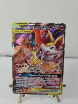 Charizard & Braixen GX Tag Team 2016 Pokemon Sun Moon Black Star Promo #SM230 - Image 1