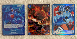 One Piece TCG Op-14 The Azure Sea’s Seven EB01-023 Edward Weevil SP LOT 3X BLUE - Image 1