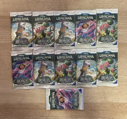 Disney Lorcana Archazias Island Booster Pack Lot 11 Packs Factory Sealed - Image 1