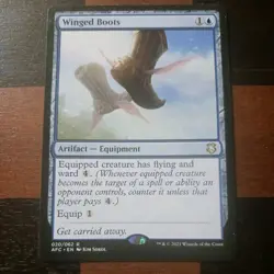 Mtg Winged Boots NM/M Adventures in the Forgotten Realms Commander Card Rare - Image 2